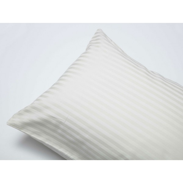 Belledorm Hotel Suite Satin Stripe Ivory 540 Thread Count Pillowcases