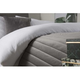 Belledorm Verona Bed Runner & Cushion in Charcoal