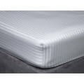 Belledorm Hotel Suite Satin Stripe Platinum 540 Thread Count Fitted Sheets
